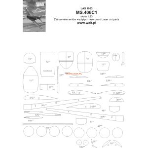 Lasercutset frames for Morane-Saulnier 406C1