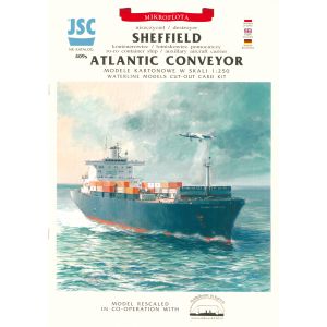 Kartonmodell SS Atlantic Conveyor und HMS Sheffield 1:400 JSC 