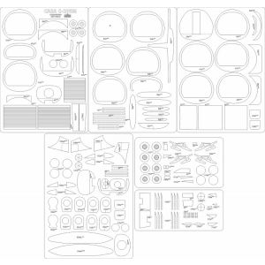 Lasercut Set frames and details for Casa C-295M KAF