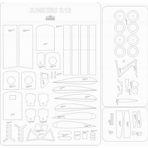 Lasercut Set frames and details for Junkers F.13