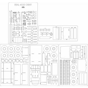 Lasercut Set frames and details for Ural 4320