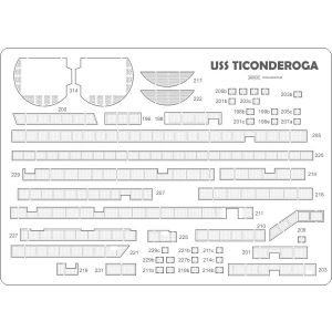 Lasercut Set platforms for USS Ticonderoga