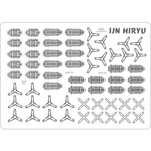 Lasercut Set details for aircraft IJN Hiryu