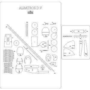 Lasercut Set frames for Albatros D.V 