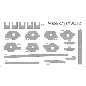 Lasercut Set corrugated decks for Weser