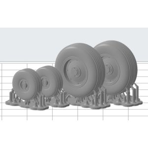 Wheels 3D print for PZL W-3