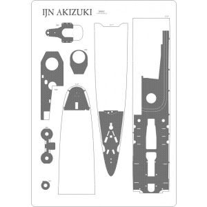 Lasercut Set corrugated decks for IJN Akizuki